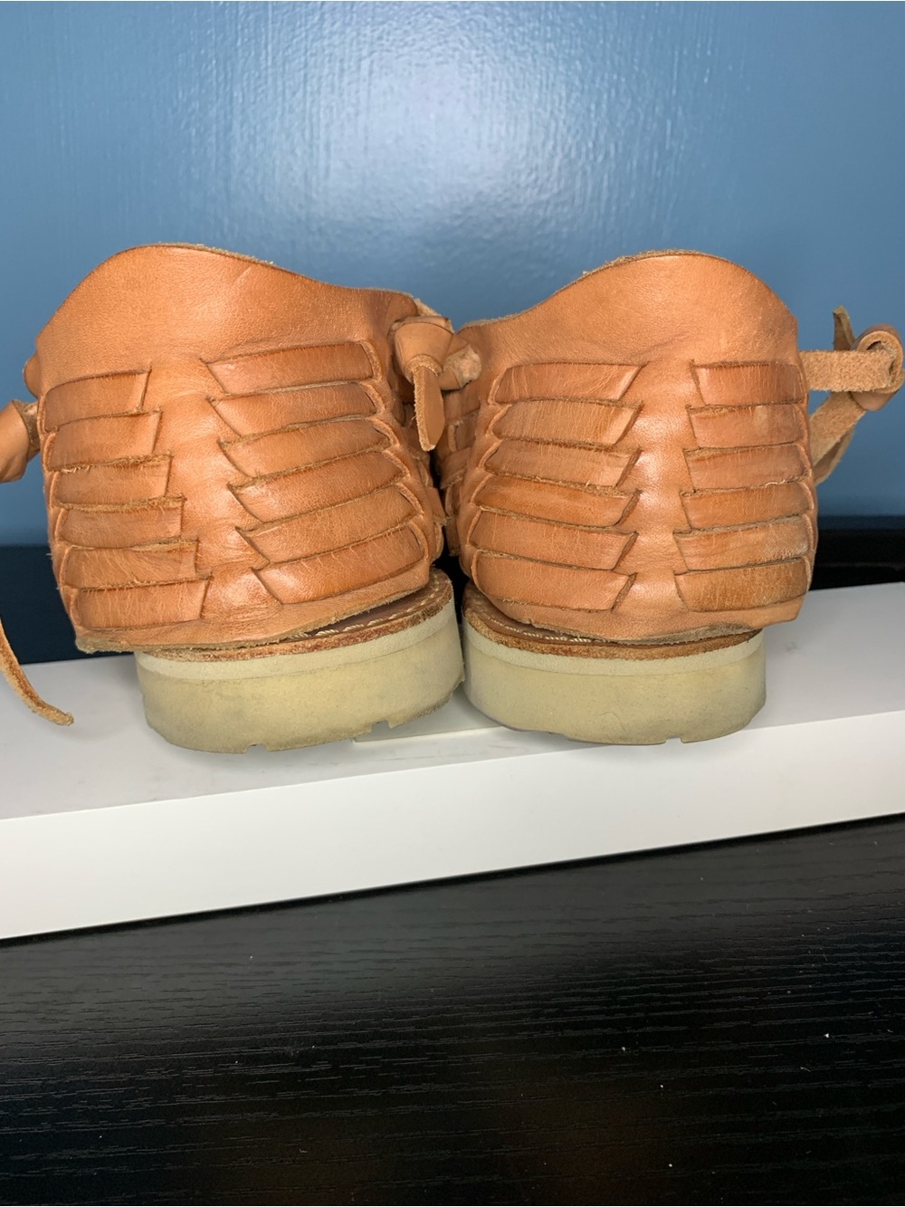 Brand X Woven Women’s Leather Huarache Sandals in Tan - Picture 5 of 5